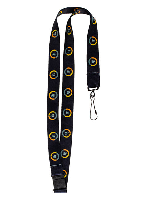 Lanyard In Black - Front View