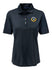 Ladies Cutter & Buck Pique Polo In Black - Front View
