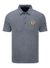 Men's Cutter & Buck Heathered Stretch Polo In Grey - Front View
